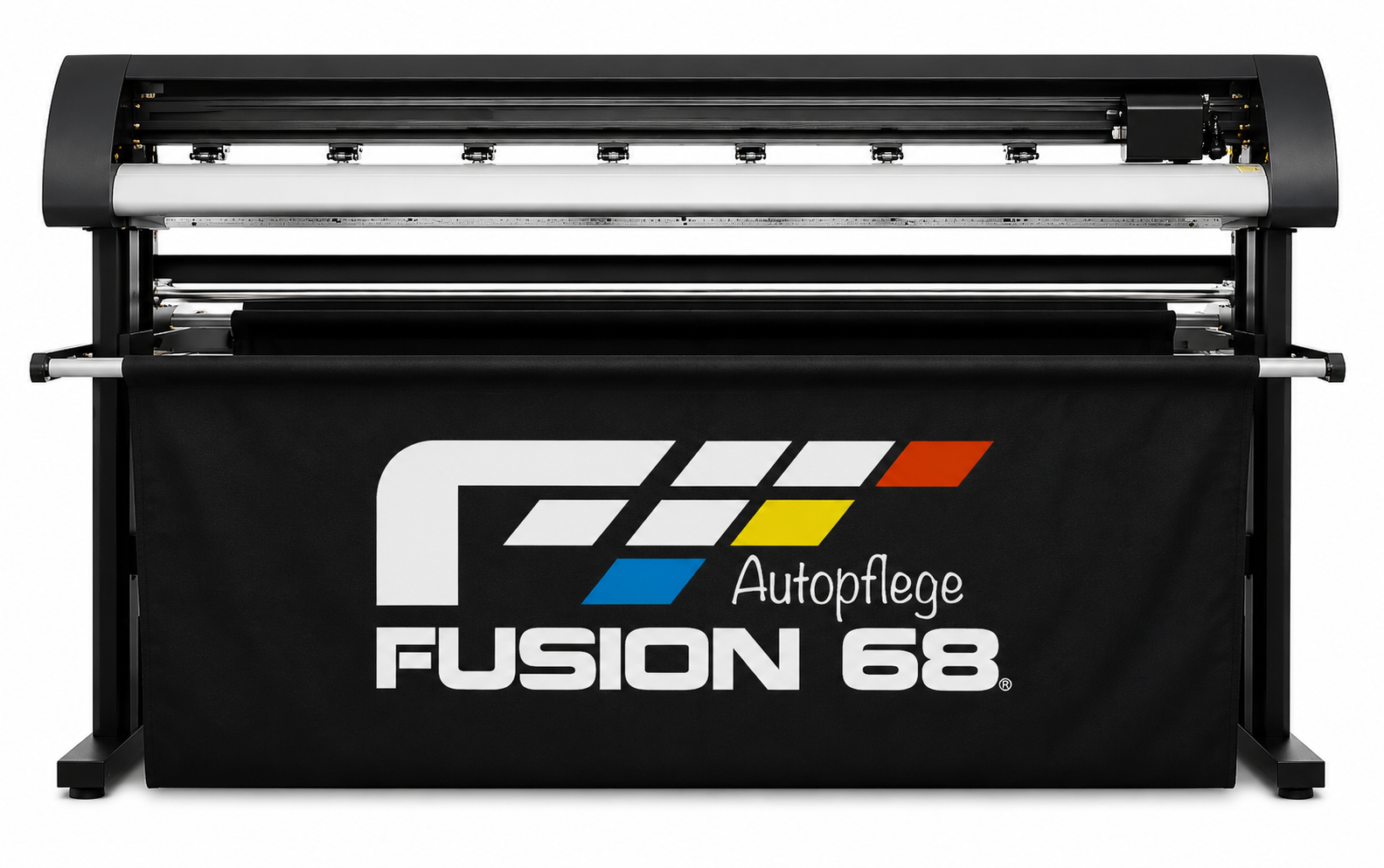 Professioneller Folienplotter mit Fusion 68 Autopflege Branding – 162 cm Arbeitsbreite für PPF, Scheibentönung, Car Wrapping, Motorrad-, Handy- und Laptopfolien in Mannheim.
